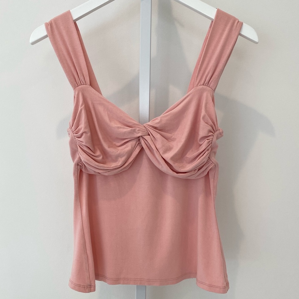 LEMON NUDE PINK TONE CROP TOP SIZE SMALL NWOTS!